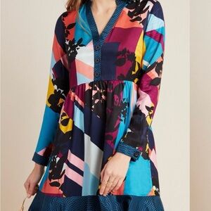 Anthropologie Maeve Gillian Abstract Shirtdress Size Medium